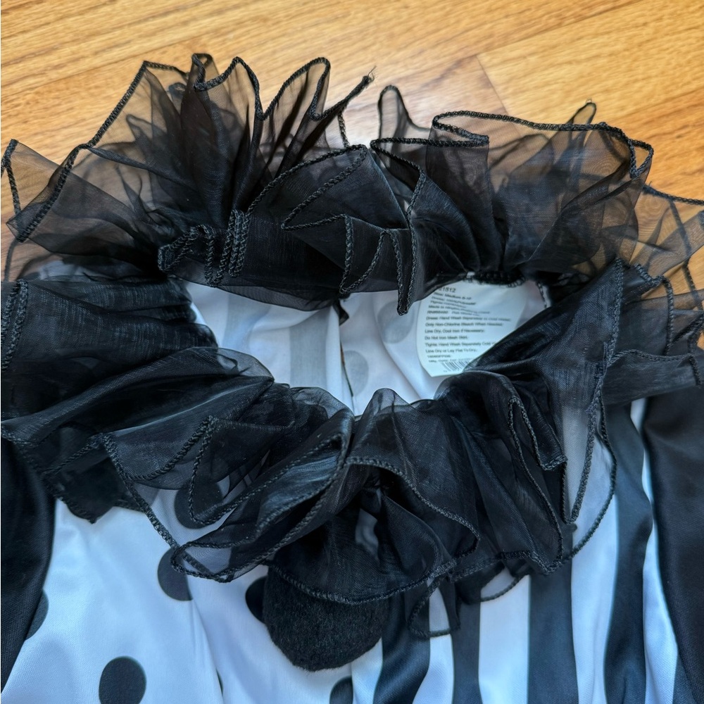 Killer Clown Child Costume, size 8-10, black and white - Picture 6 of 15